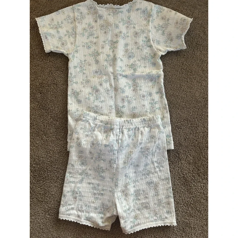 Vintage 1980s Carters Brand Pajama Set 2 Pc Size 4T Made In USA